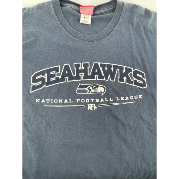 NFL Football Seattle Seahawks Blue Long Sleeve Graphic Tee T Shirt Large - Picture 7 of 12